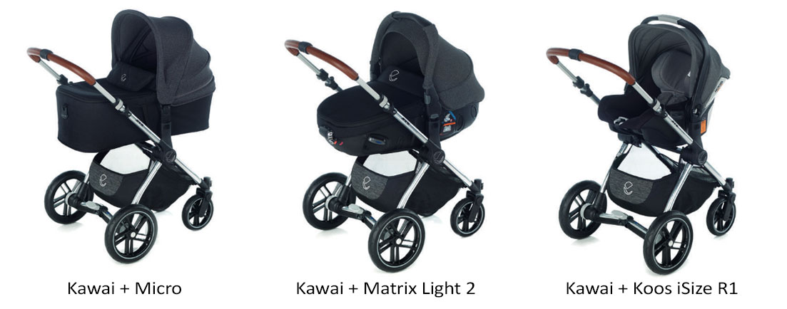 Бебешка количка Jane Kawai Cold Black