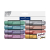 Σετ μαρκαδόροι κειμένου Faber Castell 8 μεταλλικών χρωμάτων.
