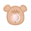 Μασητικό ξύλινο ροζ Lassig Little Chums Mouse