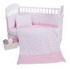 Σετ Κούνιας βαμβάκι Kikka Boo 5 τεμ. Pink Flowers 60х120 με Πάντα Κούνιας