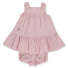Βρεφικό φόρεμα Bebetto BEE HAPPY, DUSTY ROSE, 2 τεμαχίων, 6-24 μηνών, K4271.