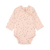 Βρεφικό κορμάκι Lassig Dots powder pink, μακρυμάνικο, 0-24 μηνών.