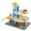 Ξύλινο παιδικό πάρκινγκ Raya Toys με αυτοκίνητα και ελικόπτερο 28 τεμάχια.