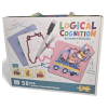 Παζλ διπλής όψης Raya Toys Logical Cognition Ζωάκια και Οχήματα, με μαρκαδόρο, 58 τεμαχίων.