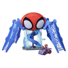 Σετ παιχνιδιού Hasbro Marvel Spidey Web-Quarters, με φώτα, ήχους, αυτοκίνητο και φιγούρα Spidey.
