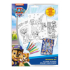 Σετ για χρωματισμό Kids Licensing Paw Patrol, με αυτοκόλλητα και 6 τεμάχια ξυλομπογιές.