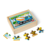 Σετ ξύλινα παζλ Melissa and Doug Οχήματα οικοδομών, 4 x 12 τεμαχίων, σε κουτί, 50210.