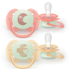 Ορθοδοντικές πιπίλες Philips Avent Ultra Soft Night, σε κουτί, 0-36 μηνών, 2 τεμαχίων.