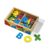Γράμματα ξύλινα Melissa and Doug μαγνήτες σε κουτί 10448