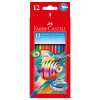 Ξυλομπογιές Faber-Castell 12 χρωμάτων με πινέλο.