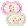 Πιπίλα MAM 2τεμ. Night Soother Pink 12μ.+