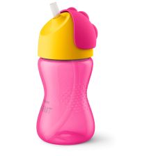 Ποτηράκι με καλαμάκι Avent 12μ.+ 300ml - κορίτσι