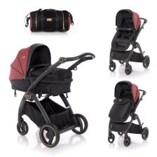 Καρότσι μωρού Lorelli ADRIA Black&Red