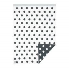 Βρεφική κουβέρτα Lassig Little Chums Stars White, 75 x 100 εκατοστών.