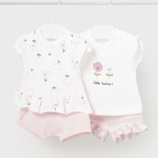 Βρεφικό σετ Mayoral μπλούζες με παντελόνι, 2 τεμαχίων, 1612.