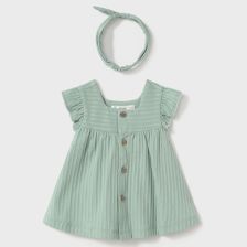 Βρεφικό φόρεμα με τιάρα Mayoral 2 τεμαχίων, 1-9 μηνών, 1866.