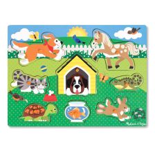 Πάζλ ξύλινο Melissa and Doug Κατοικίδια 19053