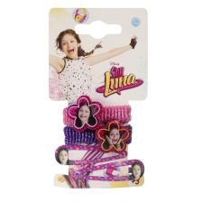 Αξεσουάρ για τα μαλλιά Cerda Soy Luna 2 λαστιχάκια και 2 κλικ κλακ 2500000612