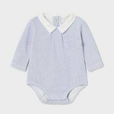 Βρεφικό κορμάκι Mayoral με μακριά μανίκια και γιακά, 2758.