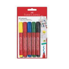 Μαρκαδόρος υφάσματος Faber-Castell 5 χρωμάτων.