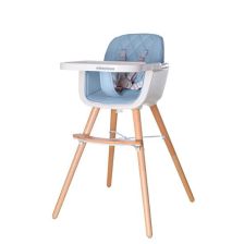 Καρεκλάκι φαγητού ξύλινο Kikka Boo Woody Blue