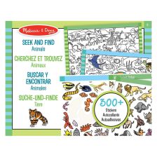 Βιβλίο για χρωματισμό και αυτοκόλλητα-Ζώα Melissa and Doug 40152