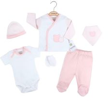 Σετ για νεογέννητο CICCIM BABY 5 τεμ. Αρκουδάκια Ροζ Μέγεθος 56 εκ. 4330
