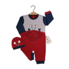 Φορμάκι βρεφικό ολόσωμο με σκουφάκι Ciccim Baby Κάβουρας 4528