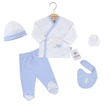 Σετ για νεογέννητο CICCIM BABY 5 τεμ. Λαγουδάκι Μπλε Μέγεθος 56 εκ. 4598