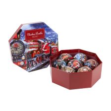 Σετ γυάλινες Χριστουγεννιάτικες μπάλες Widdop Bingham Santa Claus 7 τεμαχίων σε πολυτελές κουτί.