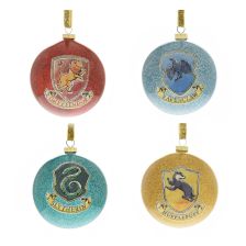 Σετ γυάλινες Χριστουγεννιάτικες μπάλες Widdop Bingham Harry Potter 4 τεμαχίων σε πολυτελές κουτί.