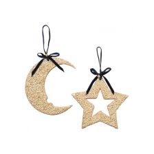 Γυαλιστερό Χριστουγεννιάτικο αστέρι με μενταγιόν Widdop Bingham.