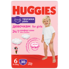 Πάνα-βρακάκι HUGGIES Pants 6 15-25 κιλά 30 τεμ. κορίτσι