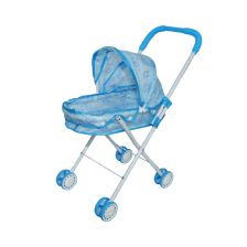 Μπλε μεταλλικό καρότσι για κούκλες Raya Toys.