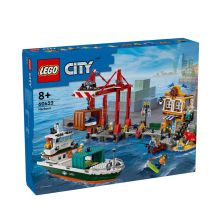 Κατασκευές LEGO City Παραθαλάσσιο λιμάνι με φορτηγό πλοίο 60422.