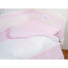 Σετ Κούνιας Baby Matex 3 μέρη Twinkle star με Πάντα Κούνιας 0281, 10 Ροζ