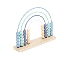 Ξύλινος άβακας Raya Toys Rainbow Τιρκουάζ.