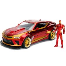 Μεταλλικό αυτοκίνητο Jada Marvel Iron Мan Chevy Camaro 1:24 με φιγούρα Iron Man.