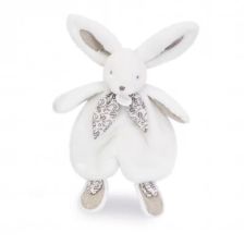 Λούτρινο παιχνίδι αγκαλιάς Doudou Κουνέλι με κασκόλ 29 εκατοστών και κουτί πολυτελείας, DC4146.