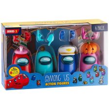 Σετ φιγούρες Toikido Among Us Series 2 με αξεσουάρ, 4 τεμαχίων, 11 εκατοστών.