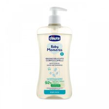 Απαλό σαμπουάν για τα μαλλιά και το σώμα Chicco Baby Moments 500ml.