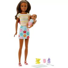 Κούκλα με μωρό Mattel Barbie Skipper Babysitters και αξεσουάρ.