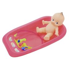 Μωρό σε μπανιέρα με ντους Raya Toys Little Bathroom.