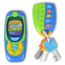 Βρεφικό μουσικό διαδραστικό παιχνίδι Raya Toys Keys And Phone, με φώτα.
