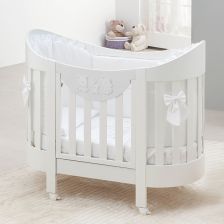 Παρκοκρέβατο Italbaby HAPPY FAMILY Lunetta Λευκό, με στρώμα και σετ κούνιας