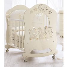 Παρκοκρέβατο Italbaby HAPPY FAMILY Oblò Ivory