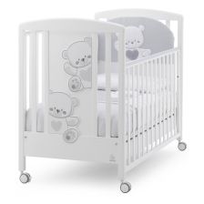 Παρκοκρέβατο Italbaby JOLIE Λευκό + διακόσμηση Grey