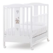 Παρκοκρέβατο Italbaby KUKU Λευκό + διακόσμηση Dove Grey