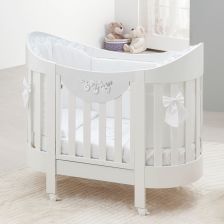 Παρκοκρέβατο Italbaby MAGNIFIQUE ROMANTIC Lunetta Λευκό, με στρώμα και σετ κούνιας
