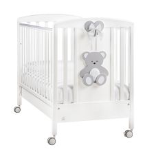 Παρκοκρέβατο Italbaby PELUCHE Λευκό + διακόσμηση GREY